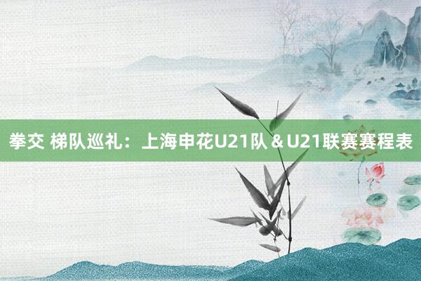 拳交 梯队巡礼：上海申花U21队＆U21联赛赛程表